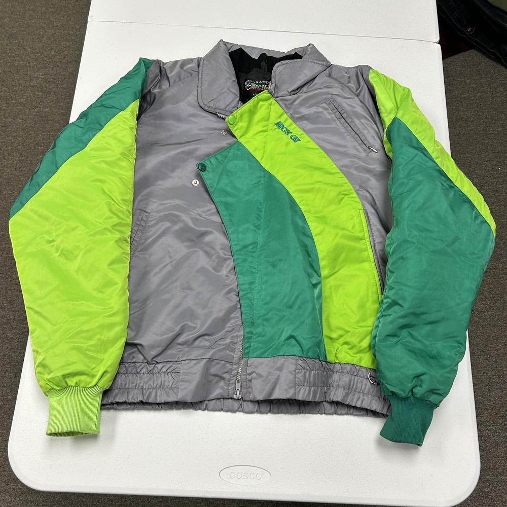 Arcticwear Snowmobile Jacket Mens LT Grey Green Good Vintage 90s Thinsulate USA